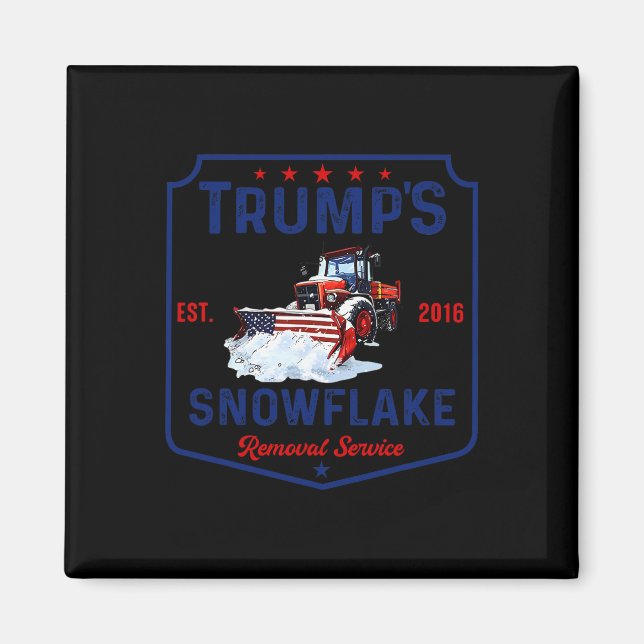 Trumps Snowflake-Entfernungsdienst Funny Trump 202 Magnet (Vorne)