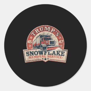 Trumps Snowflake-Entfernungsdienst Funny Trump Vin Runder Aufkleber