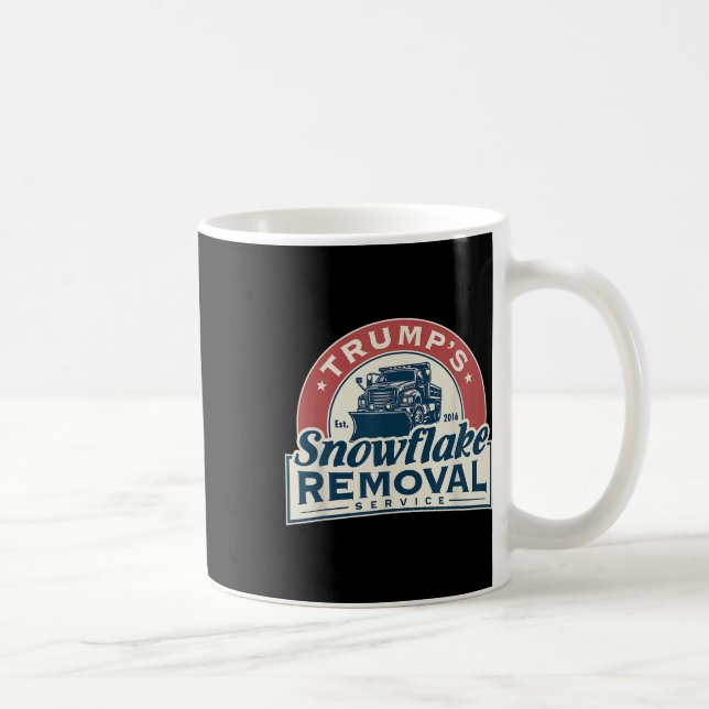 Trumps Snowflake Removal Service Funny Trump 2024 Kaffeetasse (Rechts)