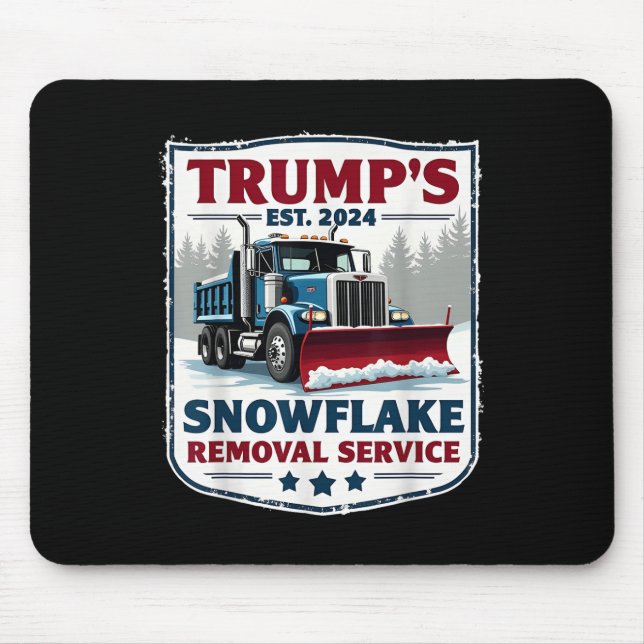 Trumps Snowflake Removal Service Funny Trump 2024 Mousepad (Vorne)