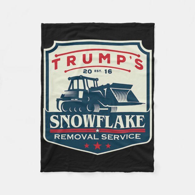 Trumps Snowflake Rmoval Service Funny Donald Trum Fleecedecke (Vorderseite)