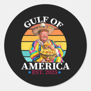 Trumps sonniger Golf von Amerika nach 2025 Runder Aufkleber