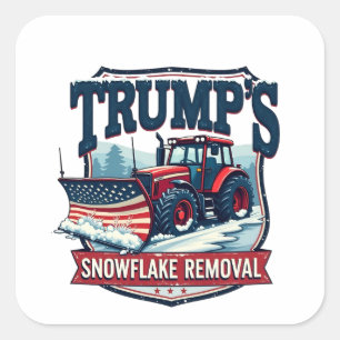 Trumps Tag der Amtseinführung eines Snowflake Rmov Quadratischer Aufkleber
