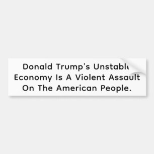 Trumps Wirtschaft schadet Amerika Hankamer Artjunk Autoaufkleber