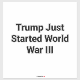 Trump's World War 3 Peace Hankamer Artjunkhaus Art Aufkleber