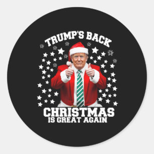 Trumps Zurück Weihnachten ist wieder großartig Fun Runder Aufkleber