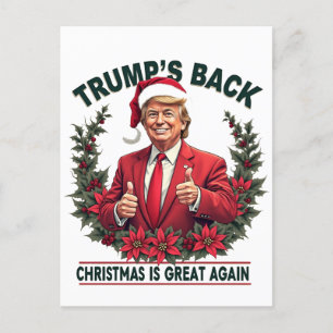 Trumps Zurück Weihnachten ist wieder großartig Wei Postkarte