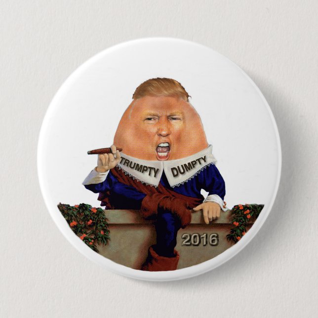 Trumpty Dumpty saß an der Wand Button (Vorderseite)
