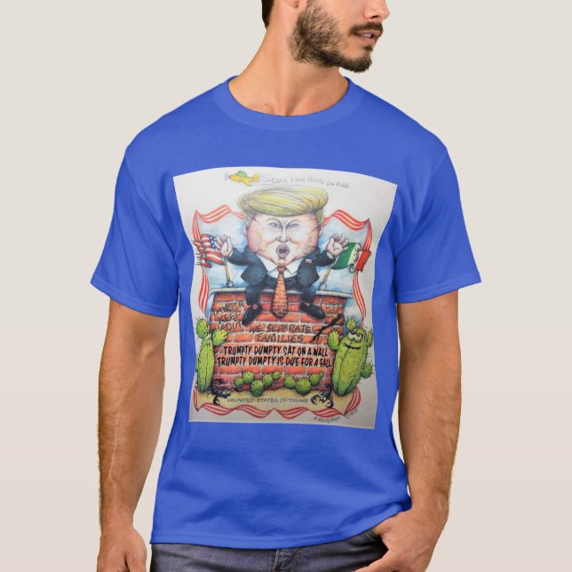 TRUMPTY DUMPTY SAT AUF EINER WAND T-Shirt (Vorderseite)