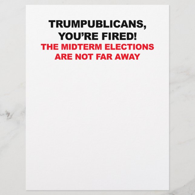 TRUMPUBLIKANER, DU BIST FIRED! (Vorderseite)