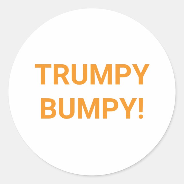 TRUMPY BUMPY Comic Splash-Art Hankamer Artjunkhaus Runder Aufkleber (Vorderseite)
