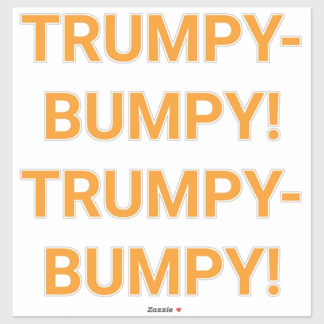 TRUMPY BUMPY Hankamer Artjunkhaus Comic Splash-Art Aufkleber (Blatt)