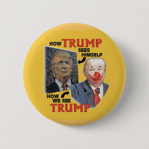 Trumpy der Clown Button