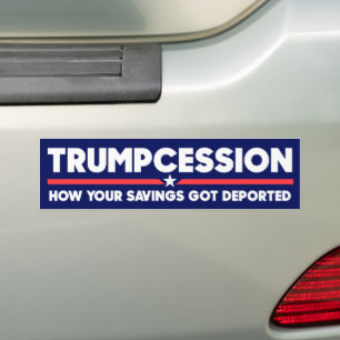 Trumpzessionsersparnisse ausgewiesen lustige Anti- Autoaufkleber
