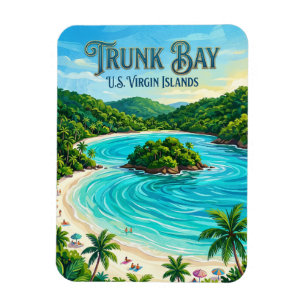 Trunk Bay Amerikanische Jungferninseln Magnet