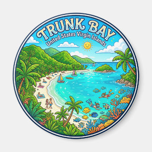 Trunk Bay Amerikanische Jungferninseln Magnet