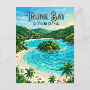 Trunk Bay Amerikanische Jungferninseln Postkarte