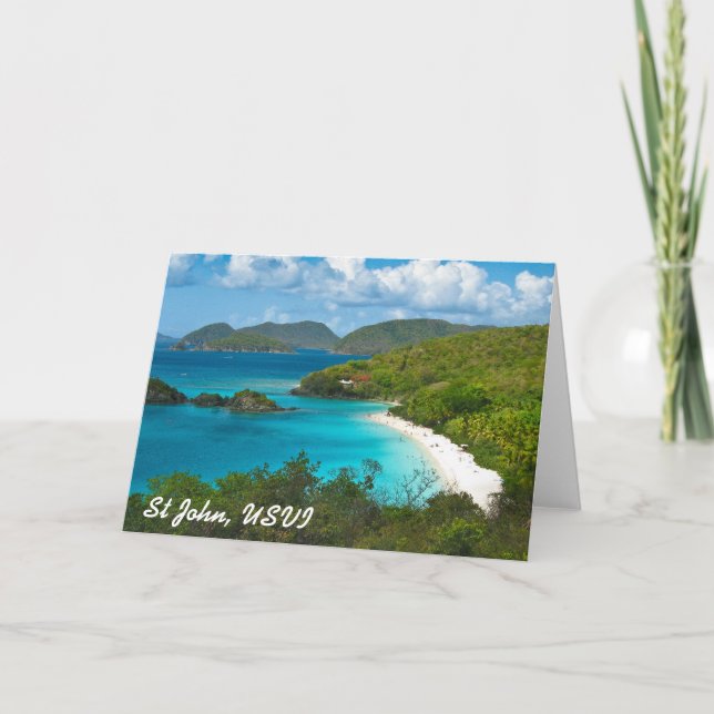 Trunk Bay, St John USVI Karte (Vorderseite)