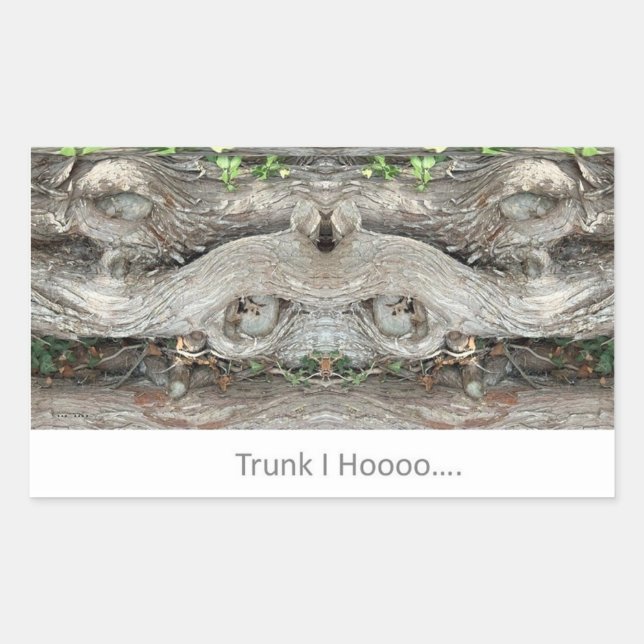 Trunk I Hoooo.. Rechteckiger Aufkleber (Vorderseite)