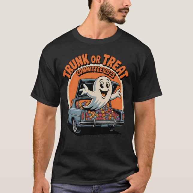 Trunk- oder Leckerei-Ausschuss 2025 Halloween Volu T-Shirt (Vorderseite)