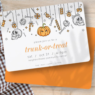 Trunk oder Leckerei Modernes Chic Halloween-Party Einladung