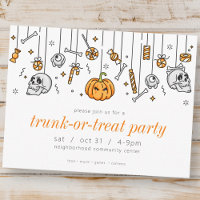 Trunk oder Leckerei Party Modernes Halloween Einla