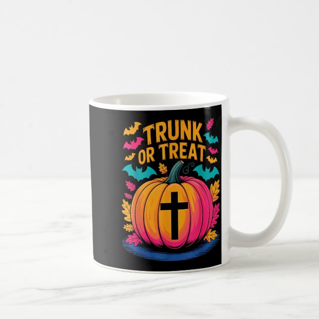 Trunk Or Treat Halloween Costume Christian Pumpkin Kaffeetasse (Rechts)