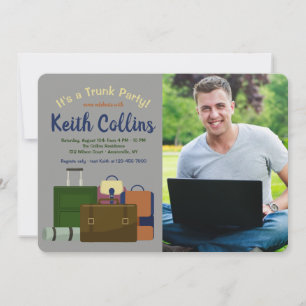 Trunk-Party (männlich) Foto Einladung