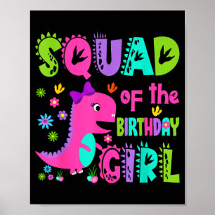 Trupp der Geburtstags-Saurier-Königin Rex-Dinosaur Poster