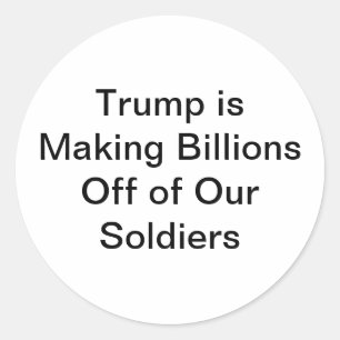 Truppen machen Trump Milliarden Hankamer Artjunkha Runder Aufkleber
