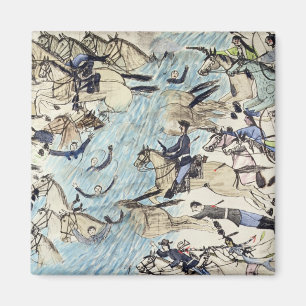 Truppen werden über den Fluss getrieben (Tinte auf Magnet