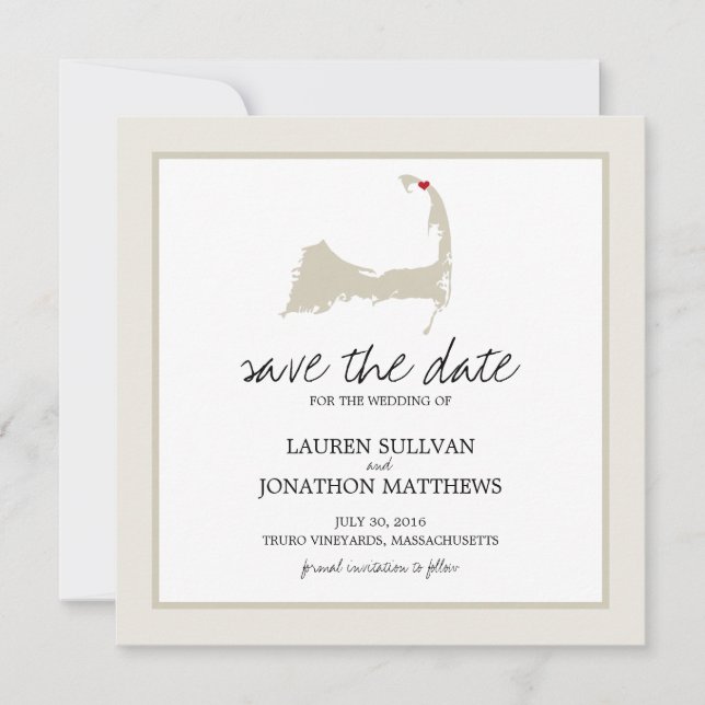 Truro Cape Cod Wedding Save the Date (Vorderseite)