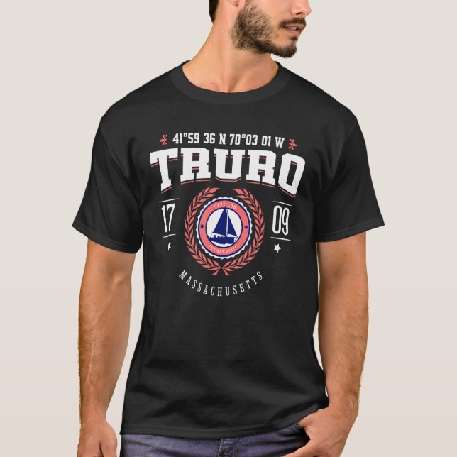 Truro Massachusetts Cape Cod MA Nautical Beach Sou T-Shirt (Vorderseite)