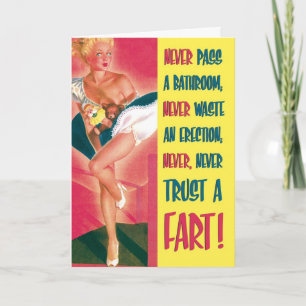 Trust A Furz Funny Birthday Card Karte
