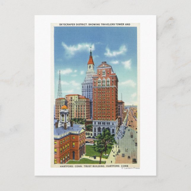 Trust Bldg and Traveller Tower View Postkarte (Vorderseite)