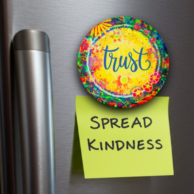 Trust Colorful Fun Inspirierend Inspirivity Magnet (Von Creator hochgeladen)