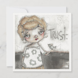 Trust - flache Rahmenkarte Einladung