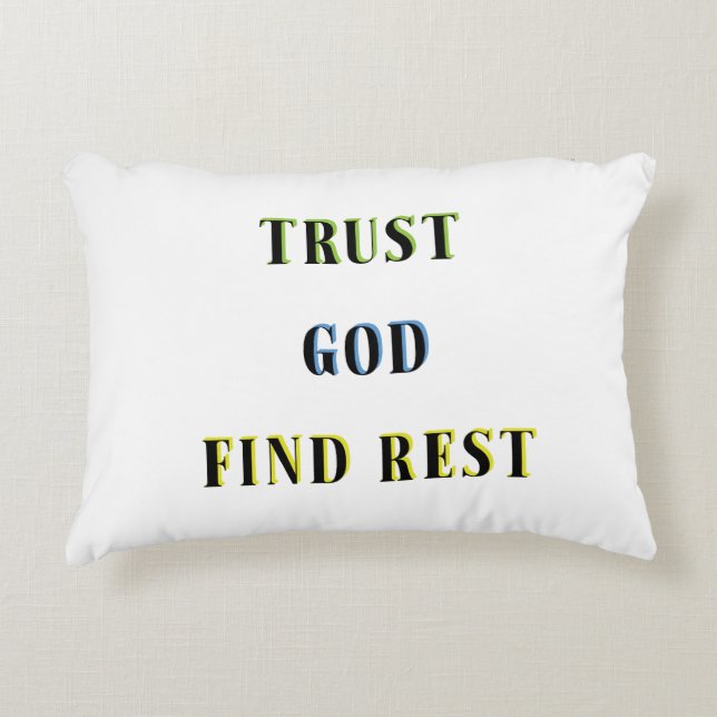 TRUST GOD FINDET ERHOLUNG DEKOKISSEN (Vorderseite)