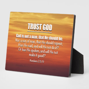 TRUST GOD FOTOPLATTE