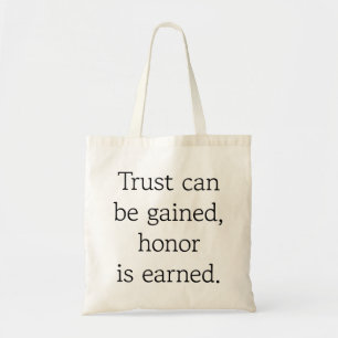Trust & Honor Tote Bag Tragetasche
