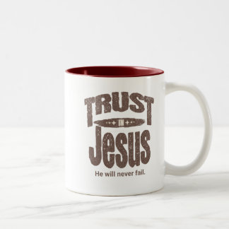 Trust in Jesus mug Zweifarbige Tasse
