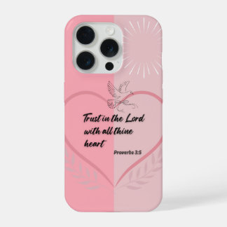Trust in the Lord Phone Case – Proverbs 3:5 Christ iPhone 15 Pro Hülle