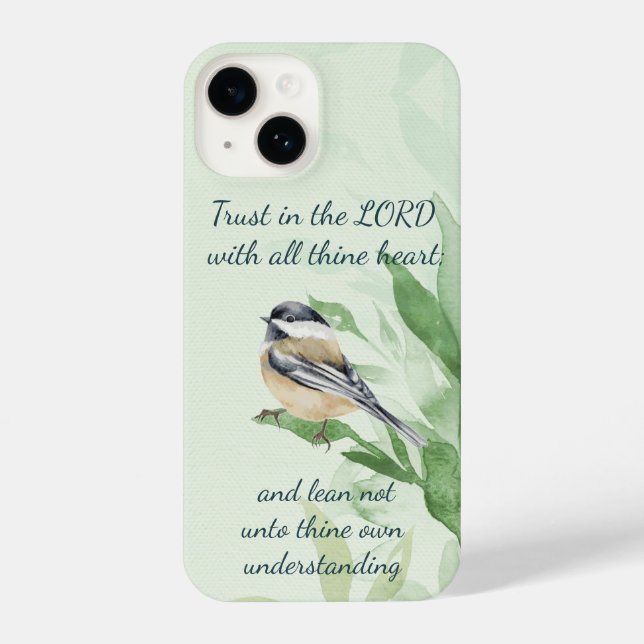 Trust in the LORD with all thine heart; and lean   iPhone Hülle (Rückseite)