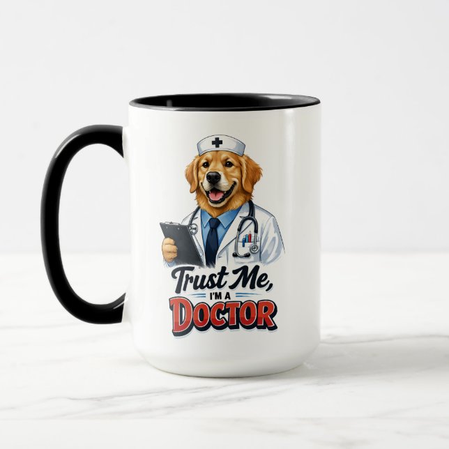 Trust Me I’m a Dogtor Funny Dog Doctor Tasse (Links)