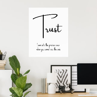 Trust Motivational Quote Wall Print Poster