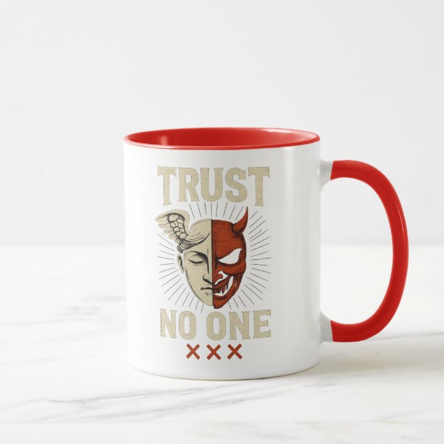 TRUST NO ONE - Angel & Demon-Tasse Tasse (Rechts)