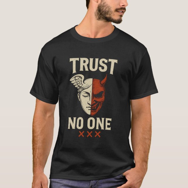 TRUST NO ONE - Engel & Demon T-Shirt Gift (Vorderseite)