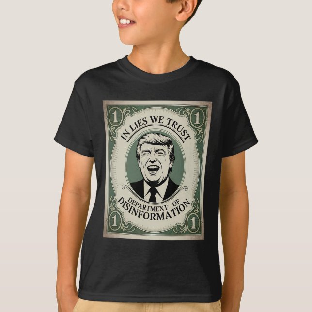 “trust Nobody” - Trump Nknote Parody 2  T-Shirt (Vorderseite)