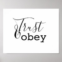 Trust & Obey - Christliche Typografie