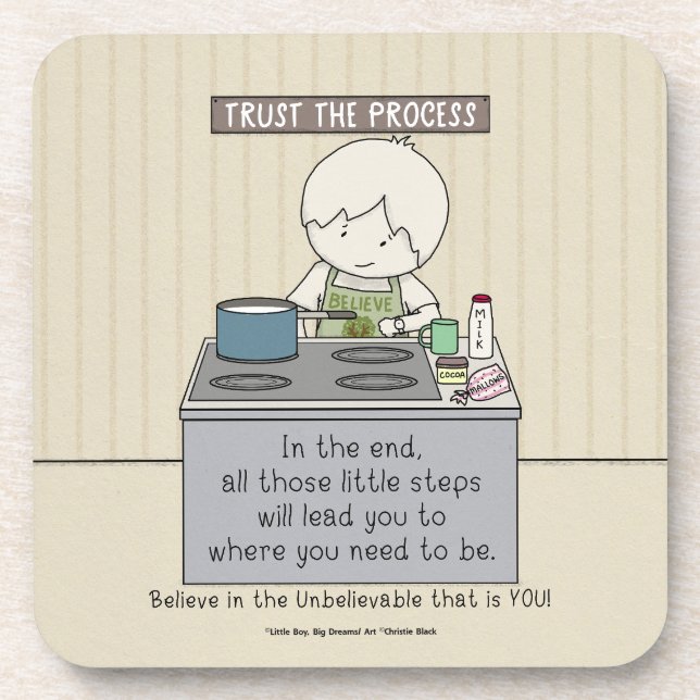 Trust the Process Getränkeuntersetzer (Vorderseite)